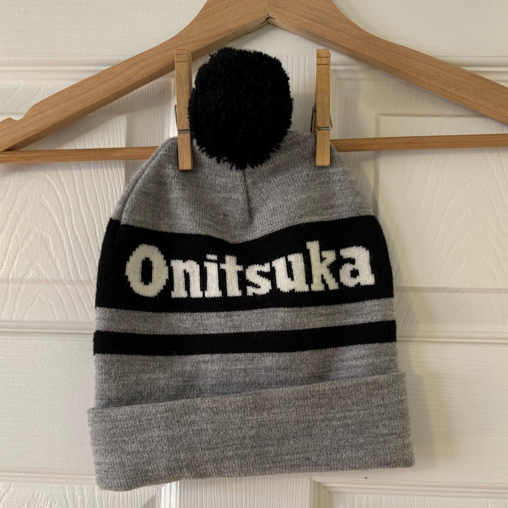 Grey and Black Beanie  - Onitsuka Tiger